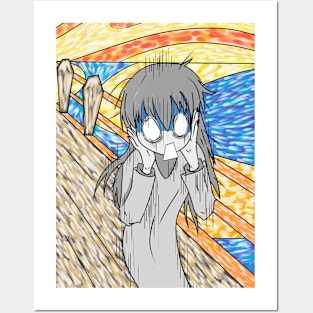 Anime Girl in the Scream Posters and Art